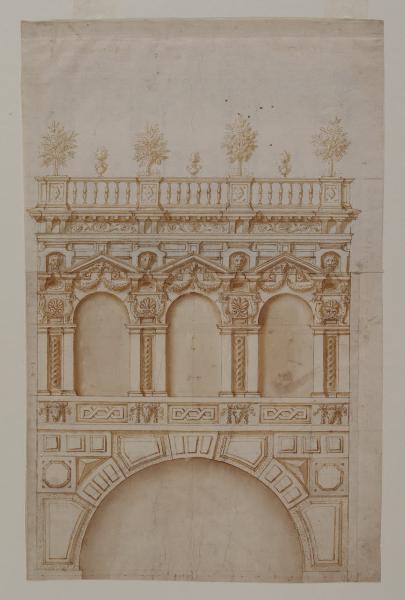 Arco trionfale al portone della Guardia, con un'alternativa (Mantova, Palazzo Ducale)