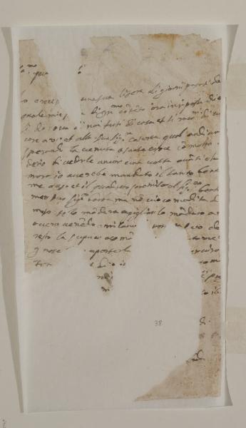 Frammento di lettera ms.