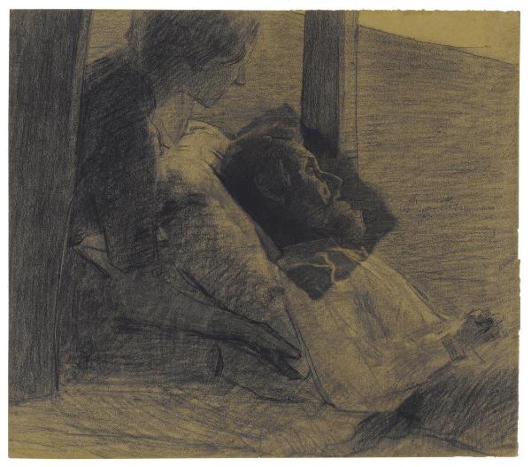 Studio di testa per Sul fienile