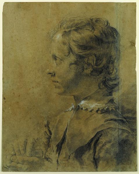Busto di ragazzo di profilo