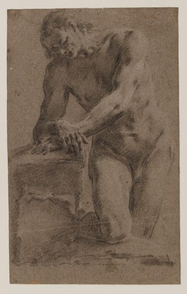 Nudo virile inginocchiato