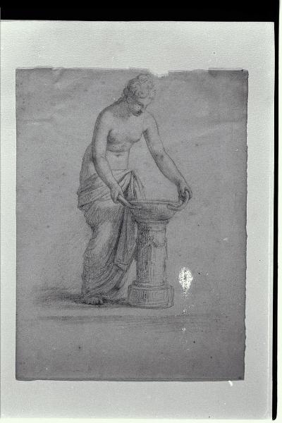 Nudo femminile classico con bacile