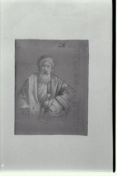 Mezza figura di vecchio in abiti orientali