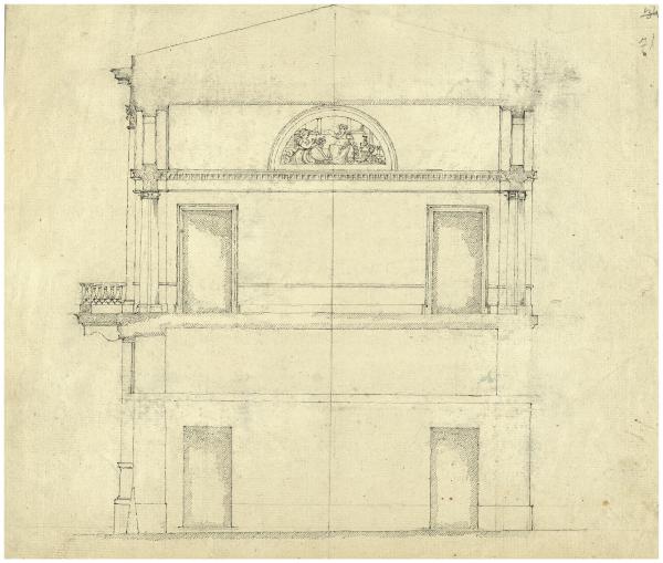 Casa a due piani. Sezione