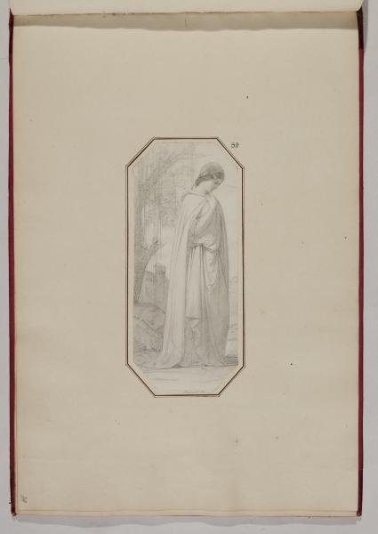 Donna in costume medievale (studio per soggetto storico)