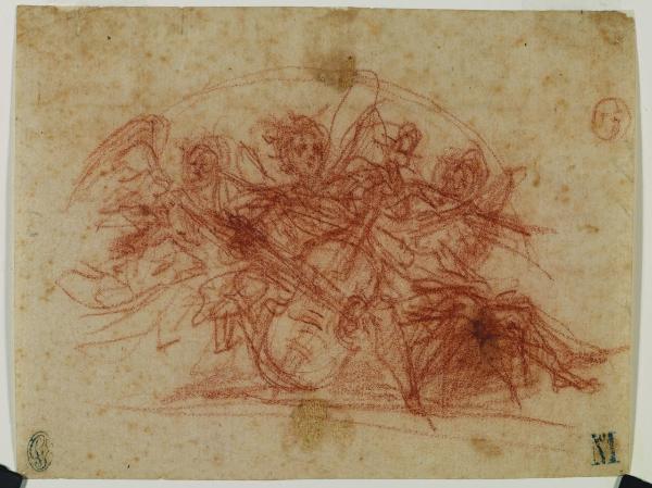 Concerto d'angeli in una lunetta
