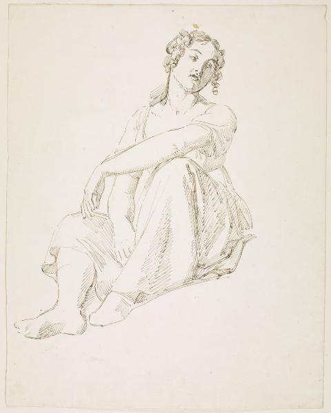 Studio di una figura femminile seduta