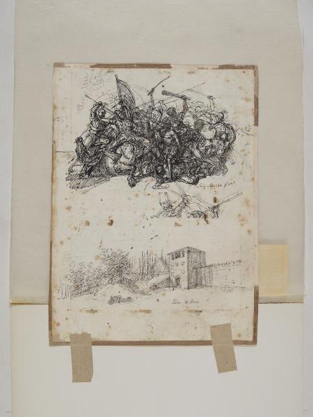 Battaglia di cavalieri e Porta di Borgo Pinti a Firenze