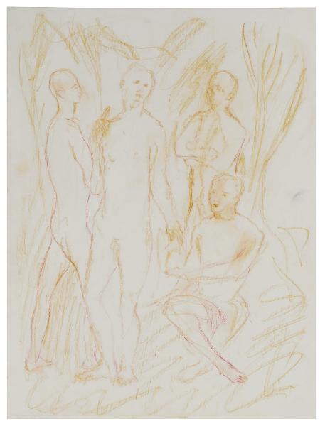 Studio di un gruppo di figure maschili nude