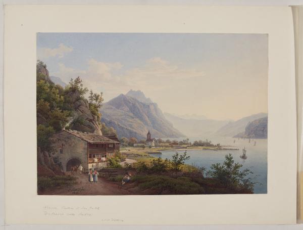 Veduta di Weesen e del lago di Walenstadt