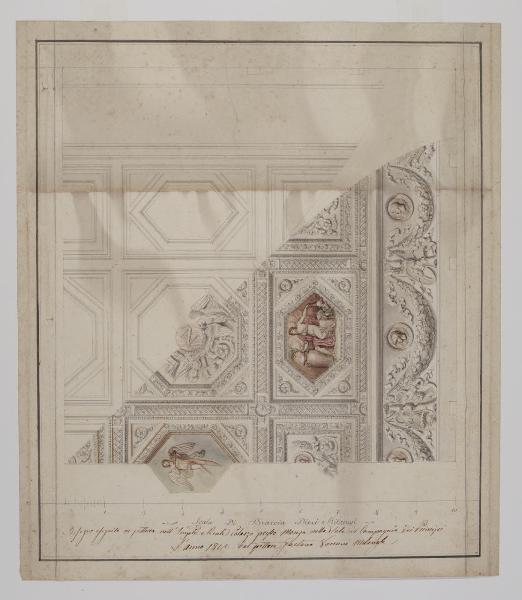 Studio per la decorazione del soffitto della sala di compagnia dei Principi nella Villa Reale di Monza
