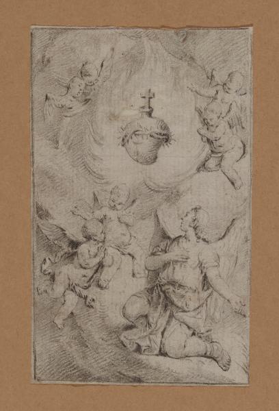 Sacro cuore di Gesù tra voli d'angeli