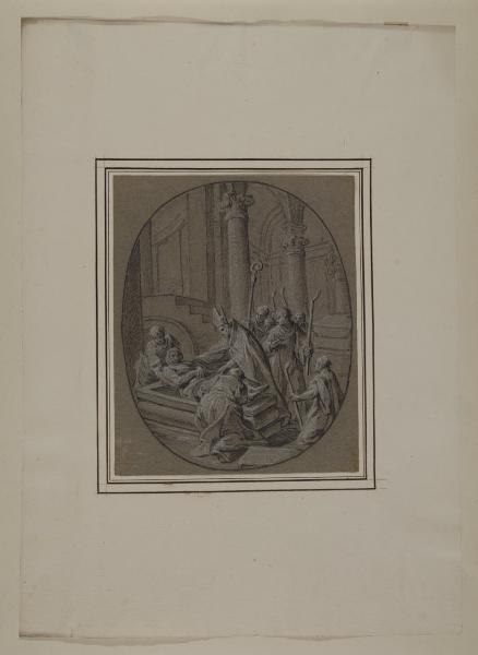 Sant'Ambrogio dà sepoltura a una santa