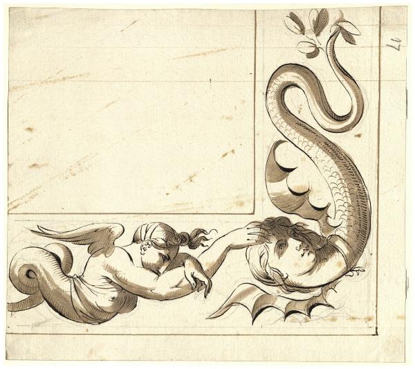 Angolo di cornice a grottesche