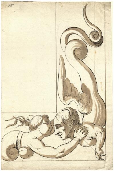 Angolo di cornice a grottesche