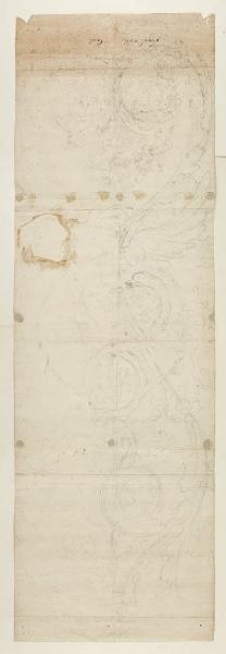 Schizzo di una composizione decorativa per serramenti