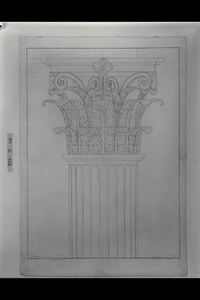Capitello corinzio su tronco di colonna