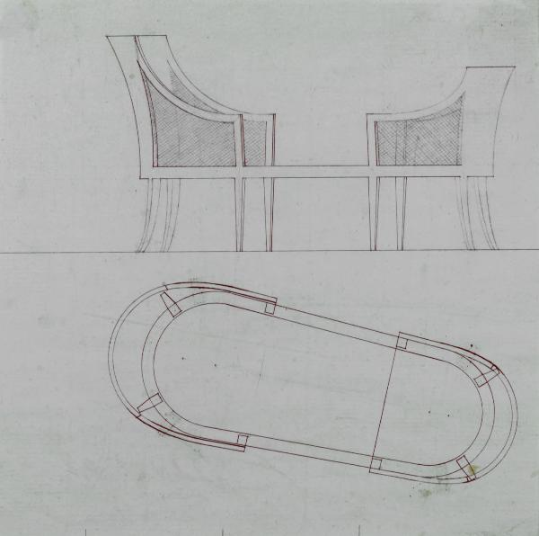 Progetto per un letto da riposo (duchesse)