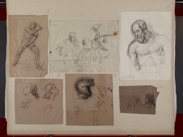 Giovane nudo che brandisce una sciabola