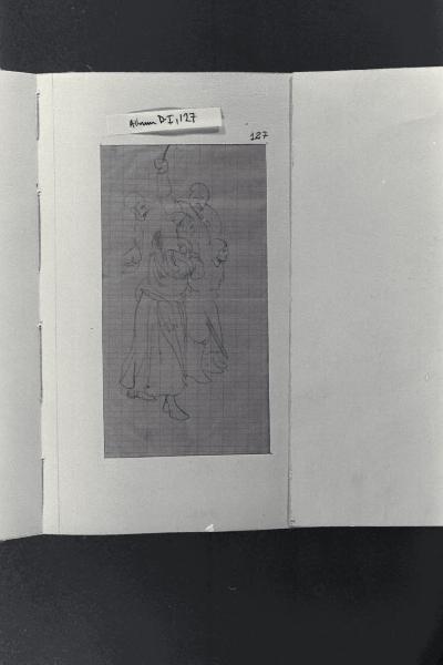 Abbozzi di quattro figure in gruppo