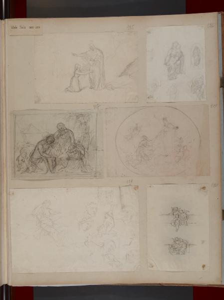 Studio di composizione per una scena di soggetto sacro