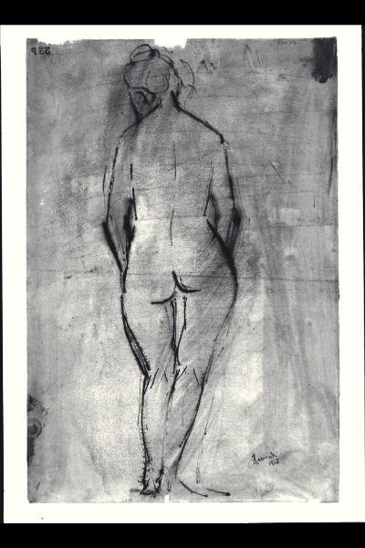 Nudo femminile di dorso