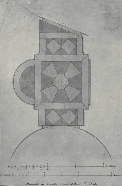 Pianta del pavimento per le porte laterali della chiesa di S. Carlo a Milano