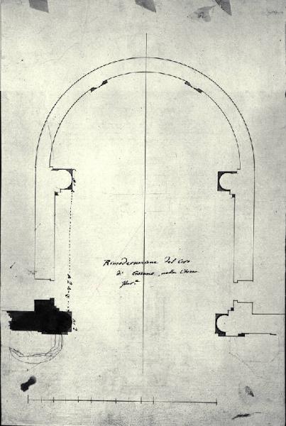 Pianta del coro della chiesa della Beata Vergine Immacolata e di S. Zeno a Cassano d'Adda