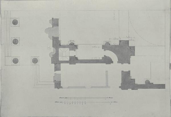 Pianta parziale della chiesa di S. Vittore a Calcio