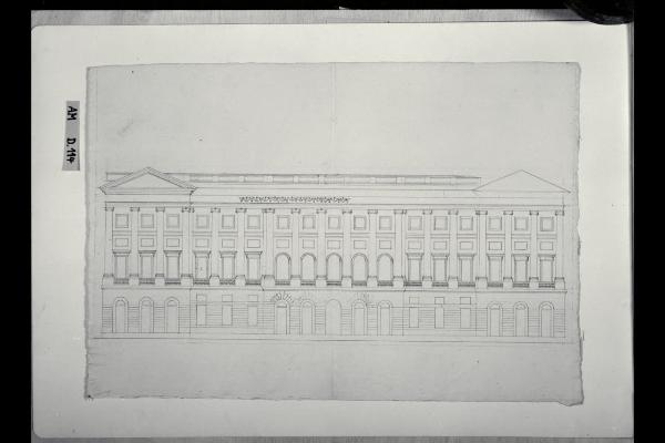 Prospetto della Villa Belgioioso a Milano