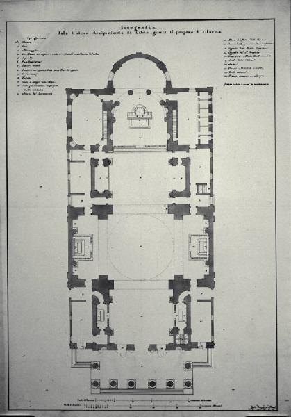 Pianta della chiesa di S. Vittore a Calcio