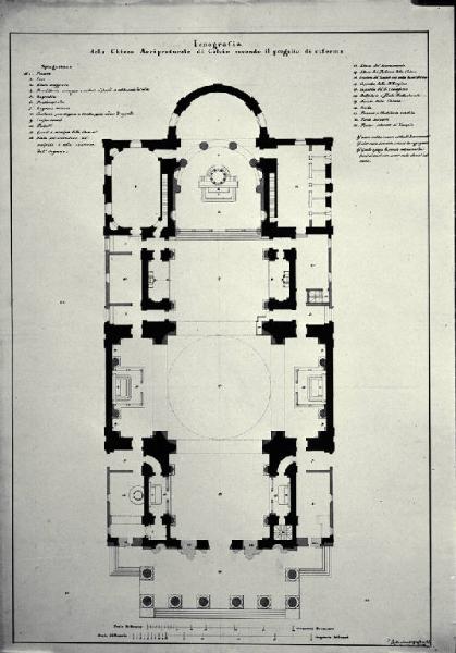 Pianta della chiesa di S. Vittore a Calcio