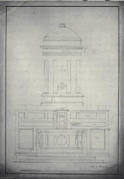 Prospetto dell'altare della chiesa di S. Giorgio a Rovagnate