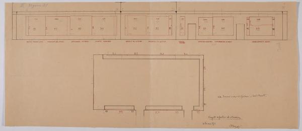 Progetto definitivo di collocazione della sala Raffaello nella Nuova Pinacoteca Vaticana. Sala Raffaello