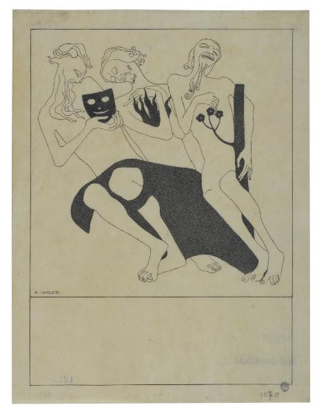 Tre figure (per frontespizio del 31° capitolo della serie IV di "Attraverso gli albi e le cartelle")