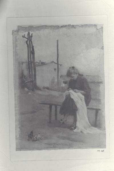 Il pollaio di Pierina, bimba che cuce