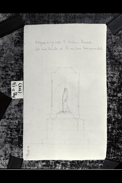 Schizzo per una statua del Cimitero Monumentale