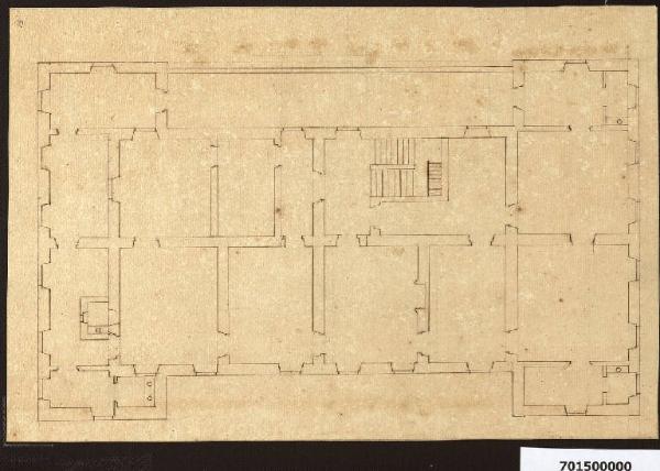 Pianta per il piano nobile della villa Sardini a Pieve Santo Stefano