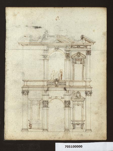 Prospetto dell'ingresso alla villa Altemps a Roma