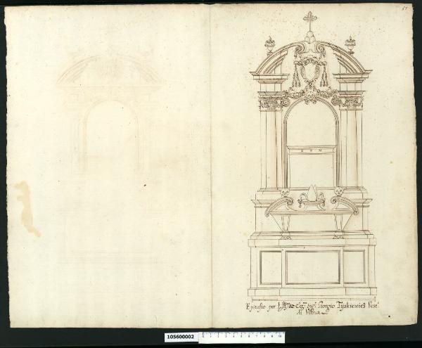 Prospetto del monumento funebre di Giorgio Tyskiewicz, vescovo di Wilno
