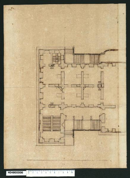 Pianta parziale del palazzo per il principe Liechtenstein a Landskron (?)