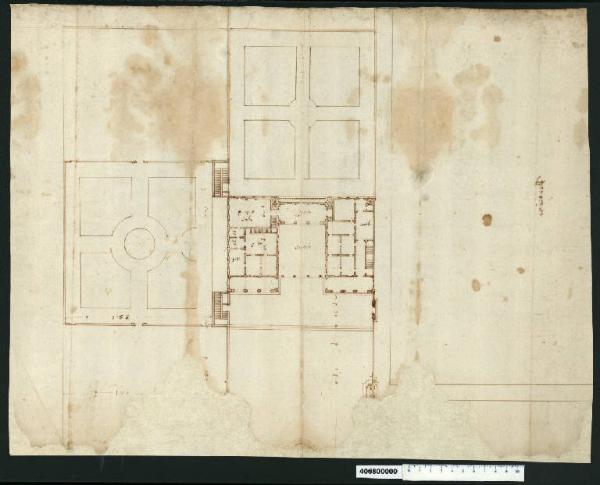 Pianta della villa Guastavillani a Barbiano