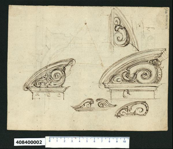 Prospetti di frontoni curvilinei spezzati