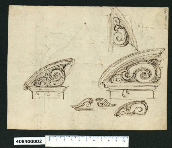 Prospetti di frontoni curvilinei spezzati