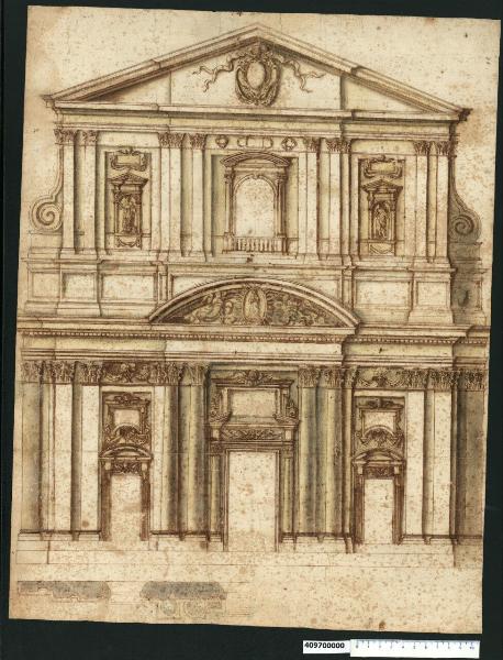 Prospetto della chiesa di S. Maria in Vallicella a Roma