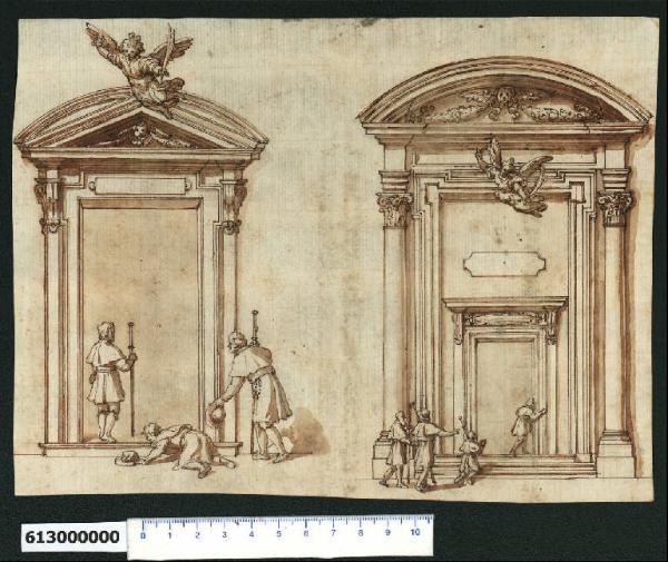 Prospetto di portale e prospetto della Porta Santa in S. Pietro a Roma