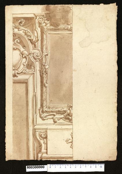 Decorazione per un altare con porta laterale
