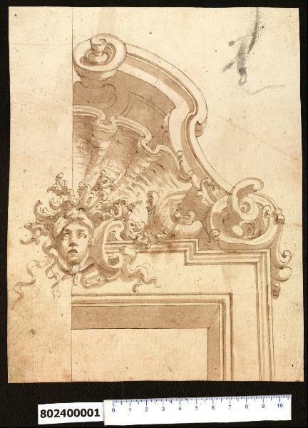 Decorazione per la cimasa di una porta