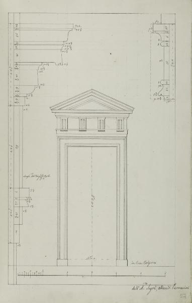 Rilievo della porta di ingresso alle sale di rappresentanza in Palazzo Belgioioso d'Este