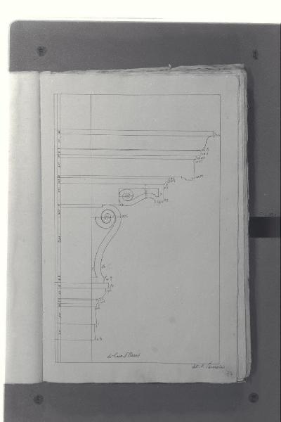 Dettagli architettonici di Palazzo Sannazzari a Milano
